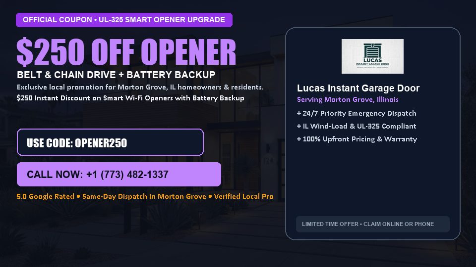 Lucas Instant Garage Door $250 OFF Premium LiftMaster Opener Installation
