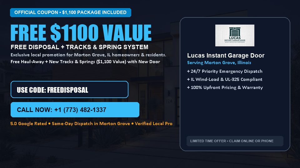Lucas Instant Garage Door FREE Haul-Away & Heavy-Duty Tracks with New Door